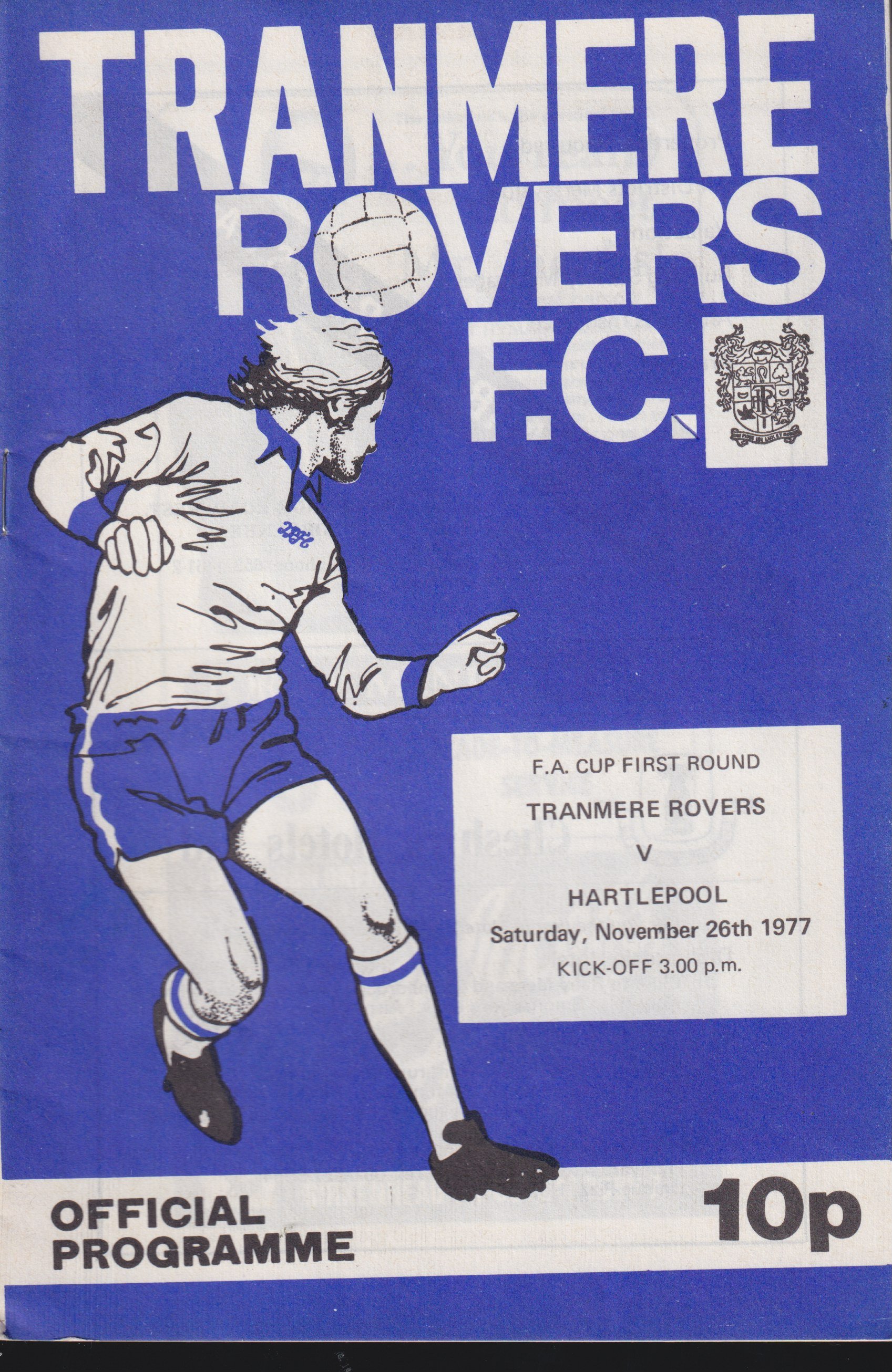 Tranmere Rovers v Hartlepool United match programme